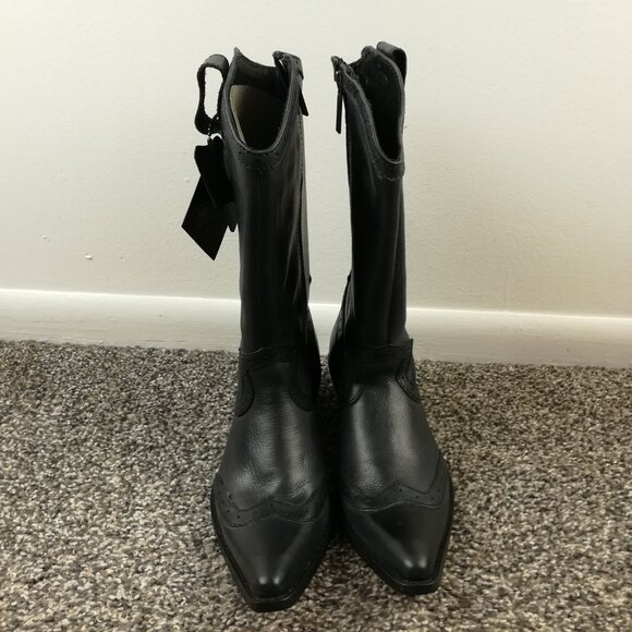 NWT Harley-Davidson After Riding Leather Heeled Moto Boots NWOB Women's 6 - Picture 2 of 8